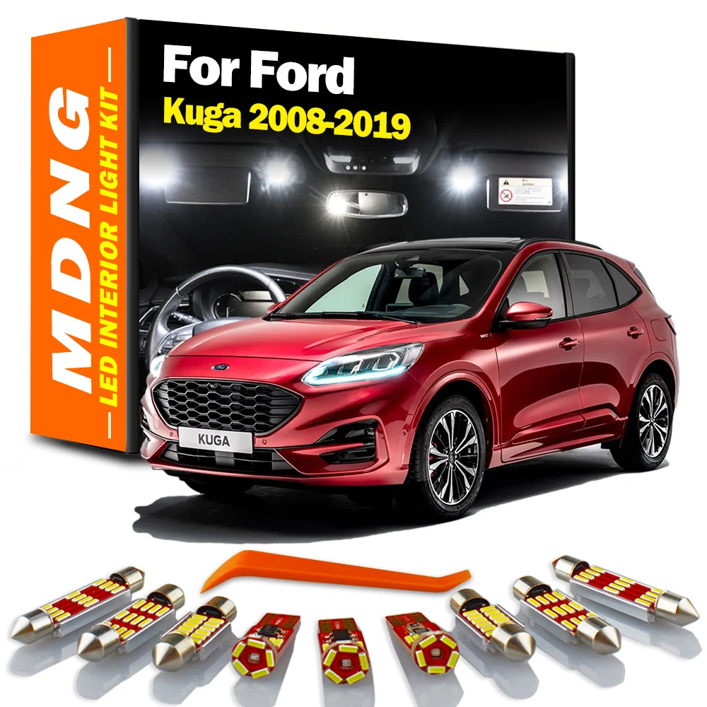 

For Ford Kuga 2008 2009 2010 2011 2012 2013 2014 2015 2016 2017 2018 2019 Signal Lamp LED Interior Map Dome Foot Bulbs Light Kit