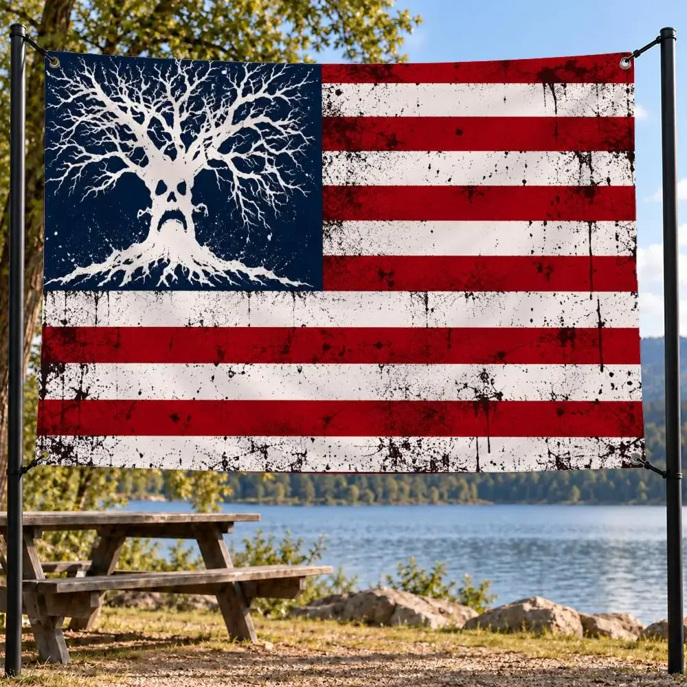 Dark Music Collective Haunted Mound Welcome to My Crib decor flag banner,wall hanging flag,indoor outdoor wall decor,yard garden