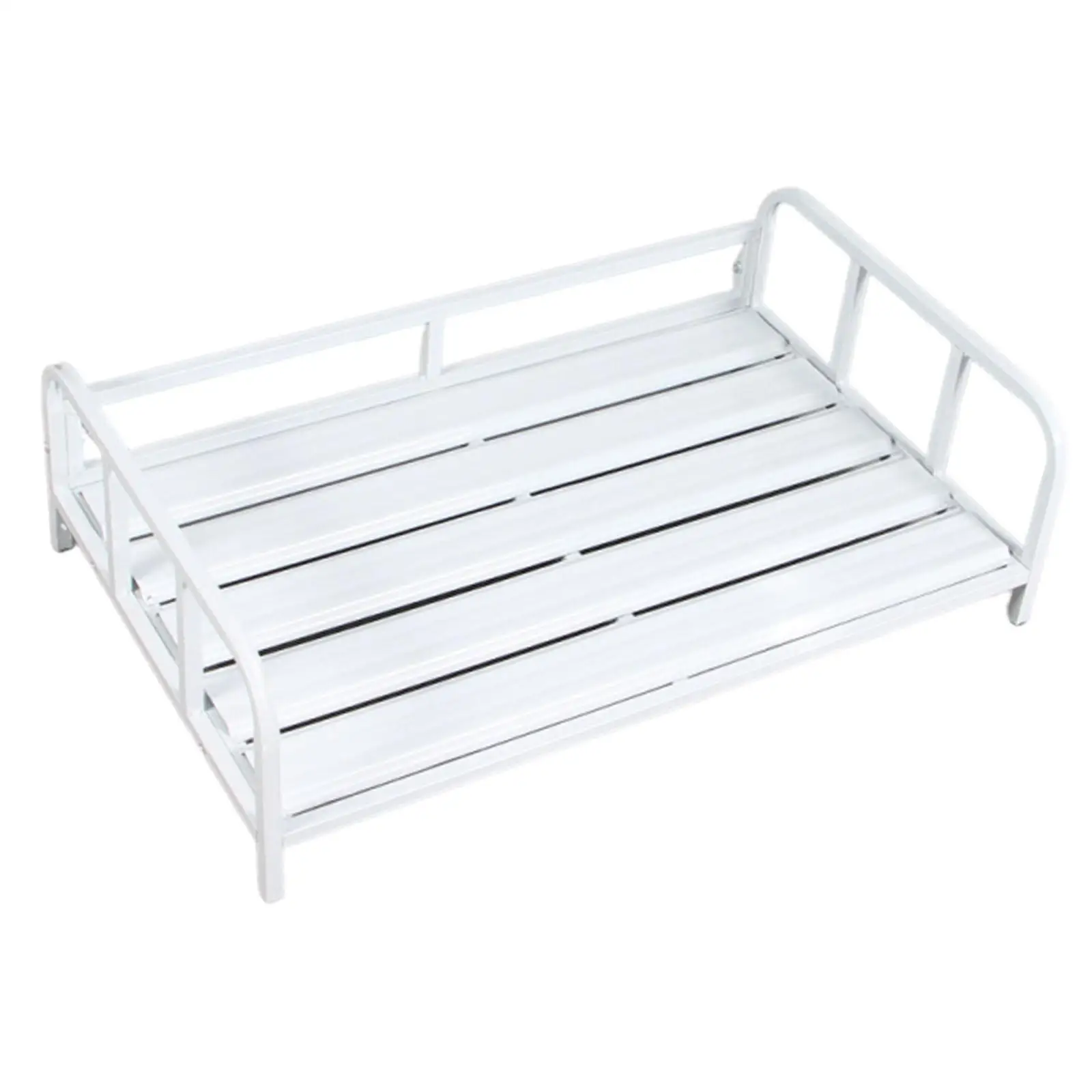 Elevated Bed for Dog with Rails Carbon Steel Sturdy Pet Furniture Quick Install for Small Cats and Dogs
