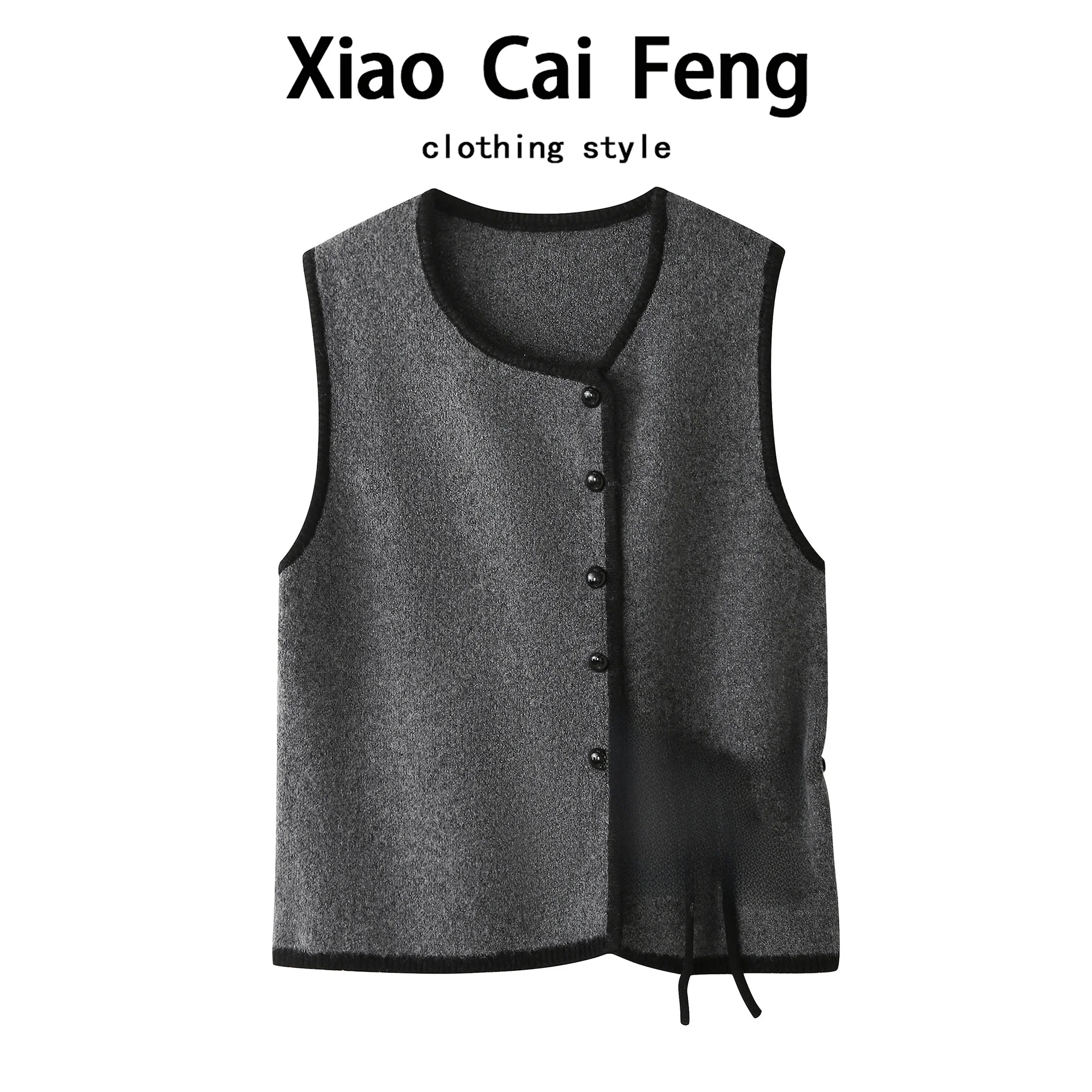 

Korean Sle Women's Knitted Vest Autumn Winter New Sle Slim Fit Layering Svel Sweater Top Uneven Belted Waist