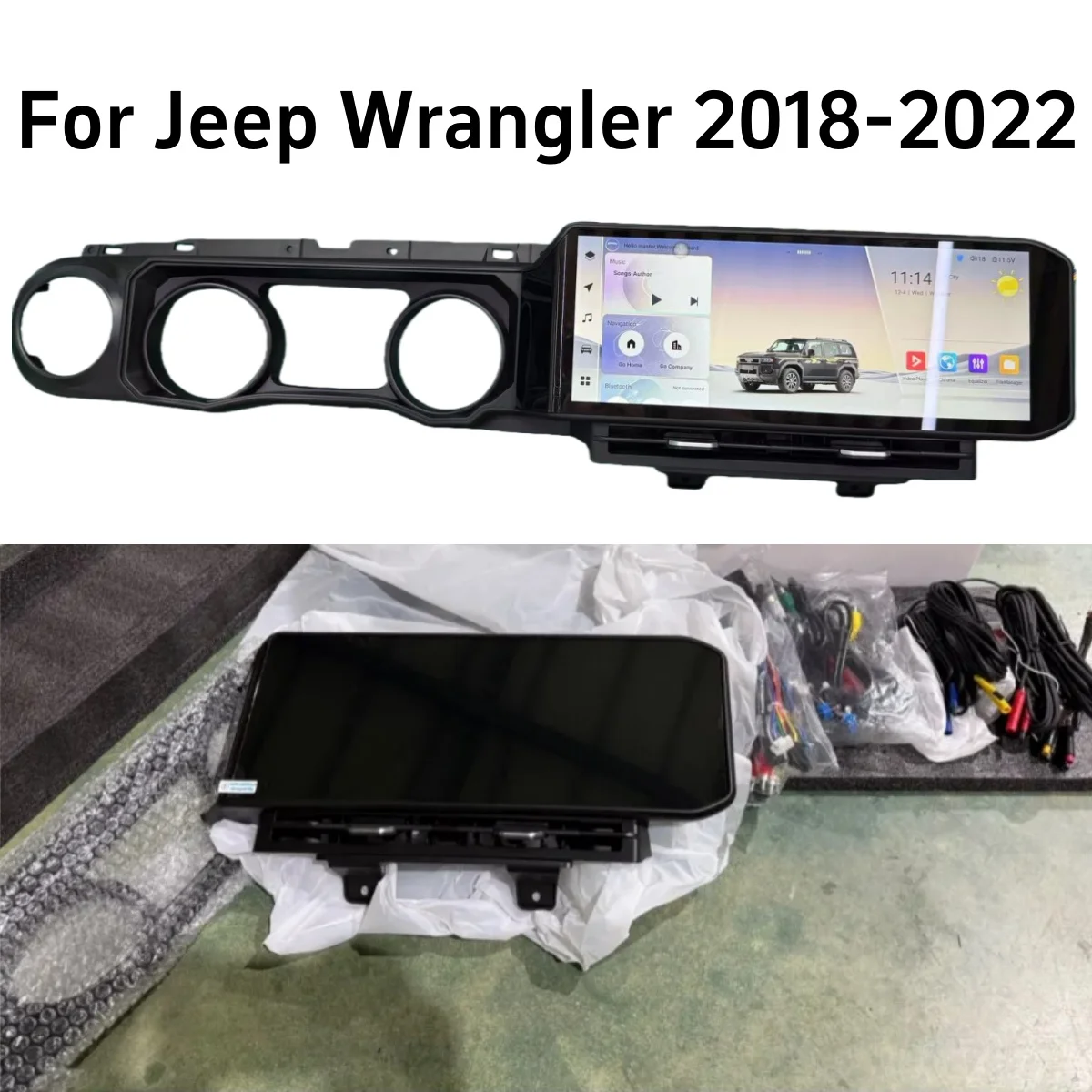 

15" QLED Screen Androi13 For Jeep Wrangler 2018-2022 Wireless CarPlay Stereo GPS Navigation Car Radio Multimedia Player 4G WIFI