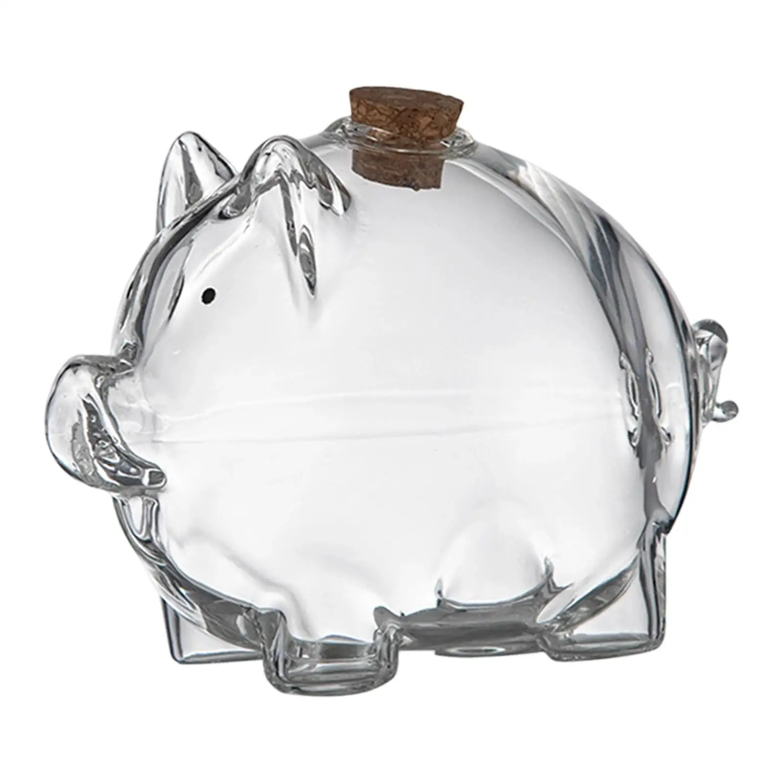 Glass Piggy Bank for Kids Borosilicate Mini Gold Bean Saving Jar Educational Financial Storage Container