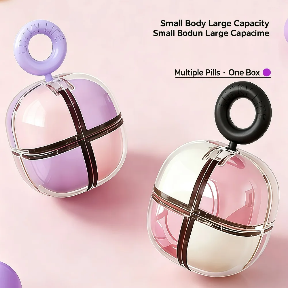 1/2/3Pcs Weekly Pill Organizer Detachable Travel Pill Organizer Magic Cube 8 CompartmentsDaily for Fish Oil, Medicine, Vitamins