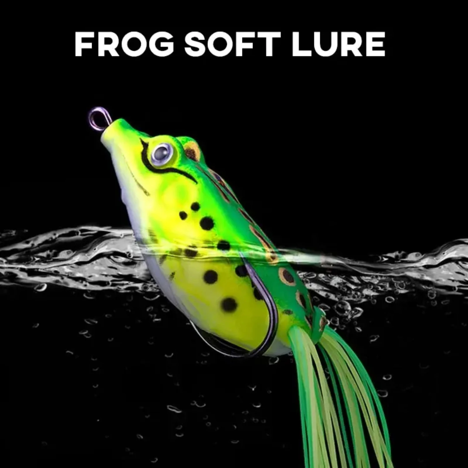 

Enhanced 3D Eyes Silicone Topwater Frog Type Lure - 1pc Soft Tube Bait for Frog Fishing - Lightweight 5g, 8.5g, 13g Options - In