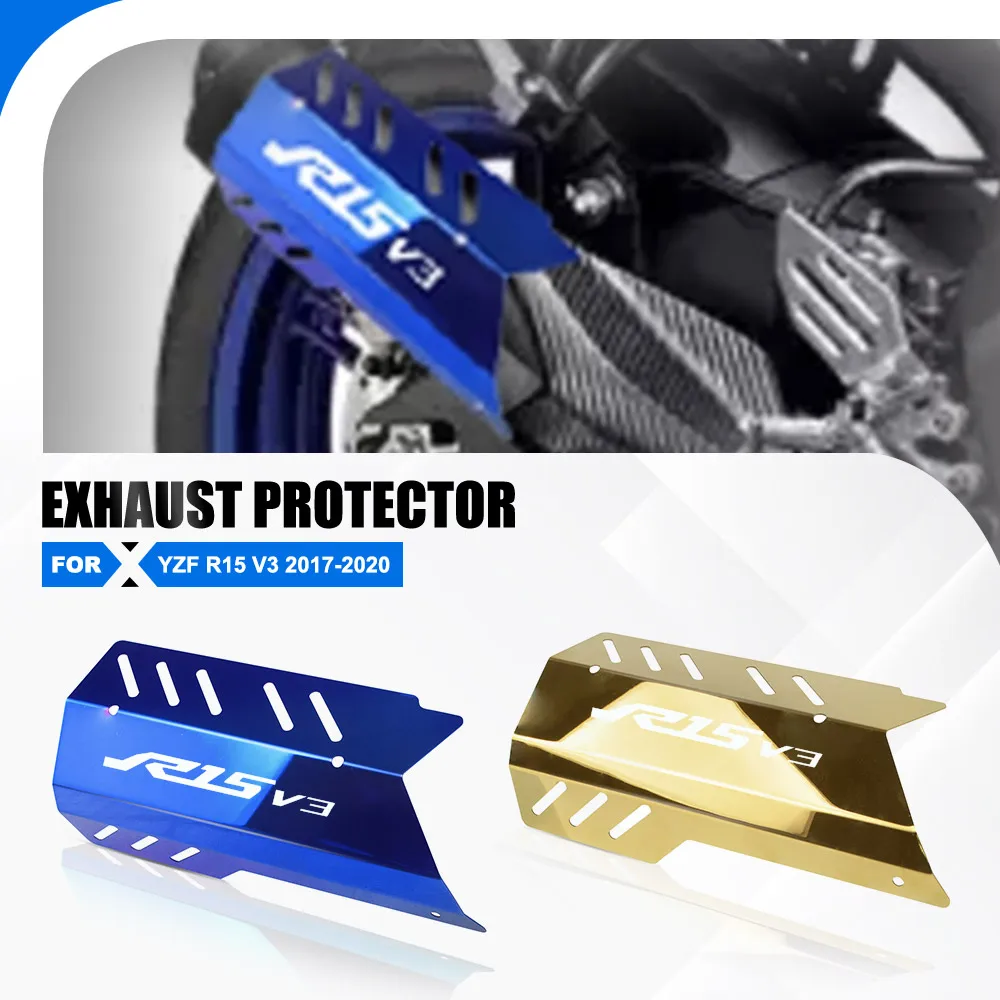 

Exhaust Pipe Heat Anti-Scalding Cover Guard For Yamaha YZF R15 V3 2017 2018 2019 2020 MT-15 Exhaust Heat shield Protection