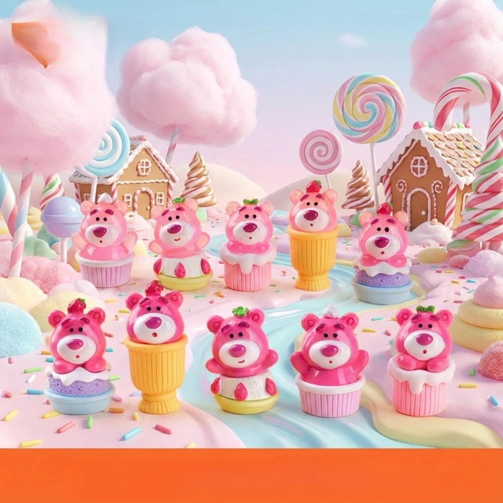 Lotso-decoraciones para pasteles artesanales de resina, juguetes de dibujos animados, adorno para tarta de cumpleaños para niños, adornos para hornear, oferta especial