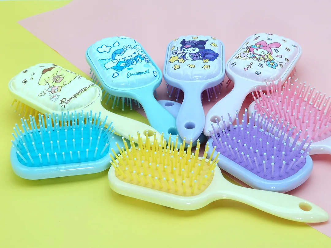 ل كورومي ميلودي مشط رمل متدفق مشط نجمة خماسية كارتون لطيف أنيمي المحيطة الفتيات وسادة هوائية مشط هدية للأطفال