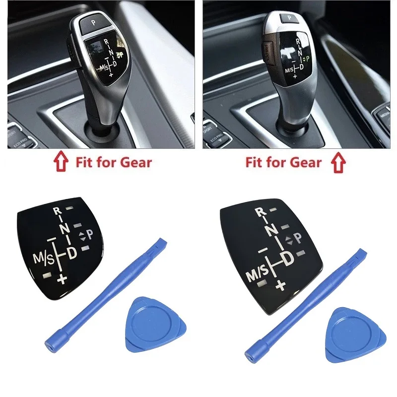 Car Shift Knob Panel Gear Button Cover Sticker For BMW 1 2 3 5 Series X3 X4 X5 X6 F30 F10 F32 F25 F15 F16 Without M Emblem