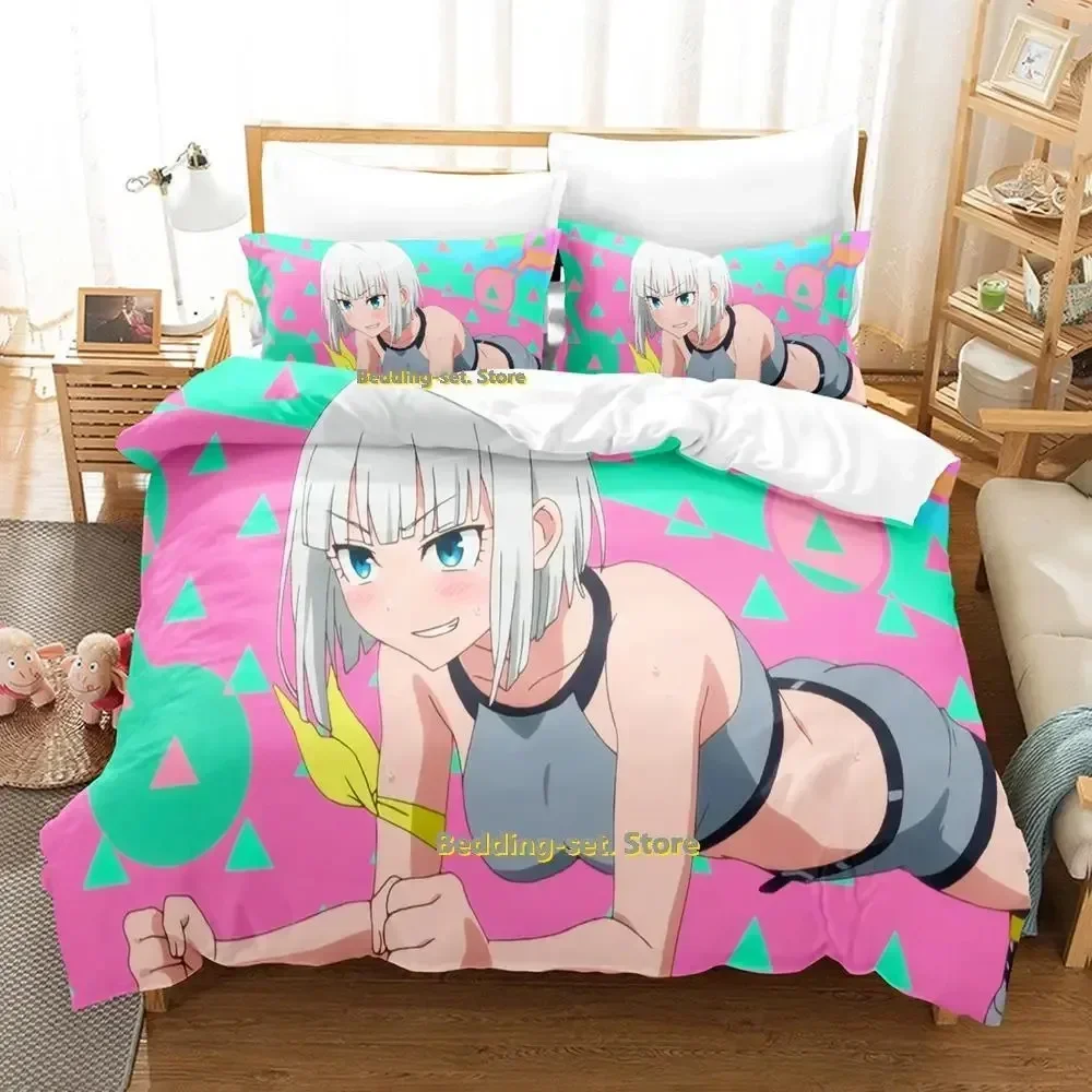 How heavy are the dumbbells you lift Bedding Set Cartoon Anime three-piece set Adult Kid Bedroom Duvetcover Sets 3D Kawaii Girl