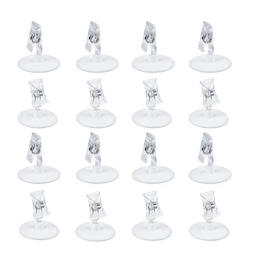 

16 Pcs Photo Seat Clip Elegant Simple Reusable Wedding Birthday Transparent Clamp Advertising Restaurant Table