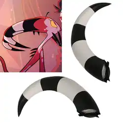 Anime Helluva Cosplay Boss Blitzo Cosplay Blitzo Horns Blitzo Prop 22cm Balck White Horns Bend donna uomo Halloween Cosplay Prop