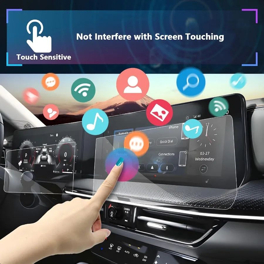 4PCS for 2025 Nissan Kicks Screen Protector [GPS +Dash] 2025 Kicks Accories 2025 Kicks [Navigation + Instrument] Infotainment S