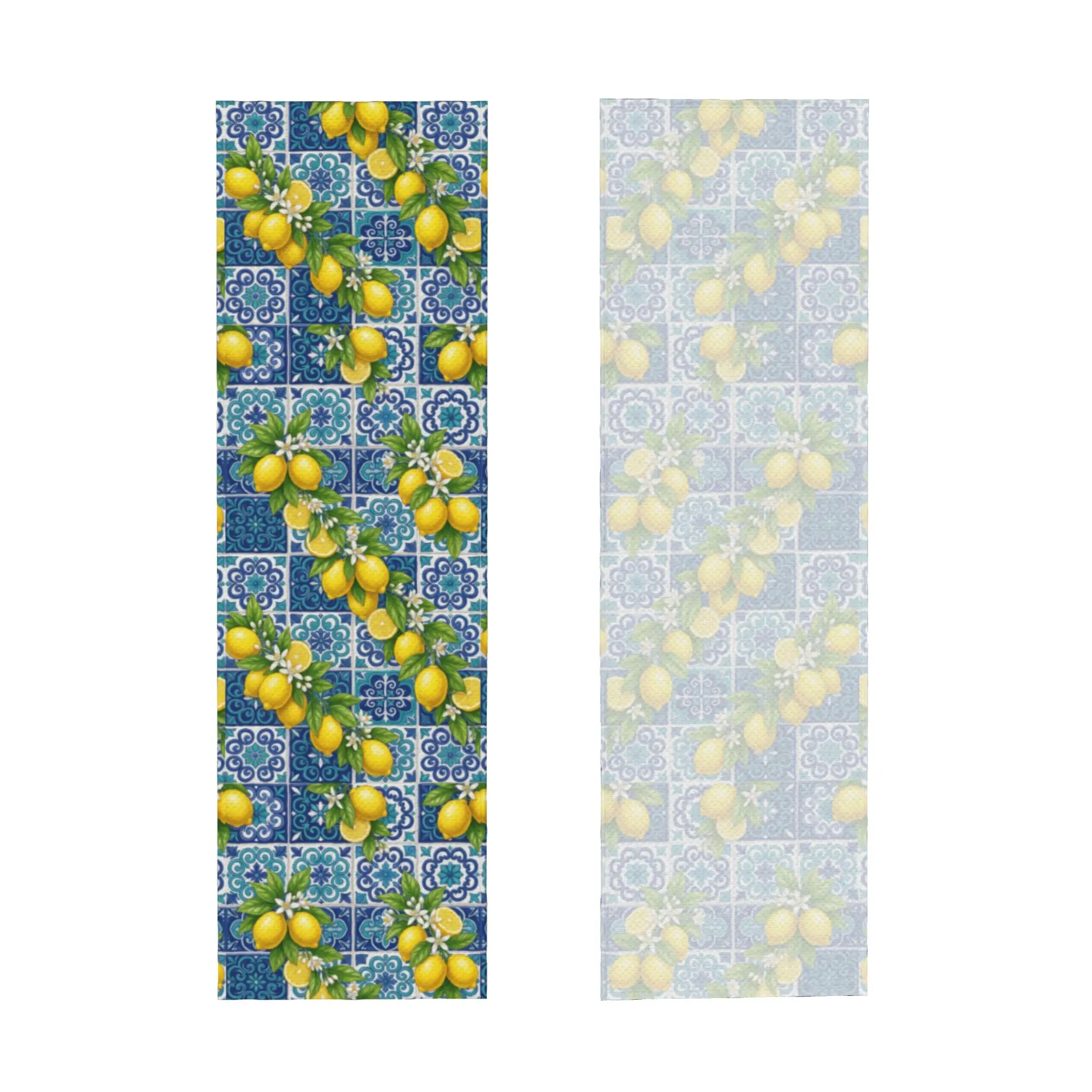 Mediterranean Sicilian Tiles Lemon Citrus Cold Exercise Towel Quick Dry Face Towel  Sports Towels
