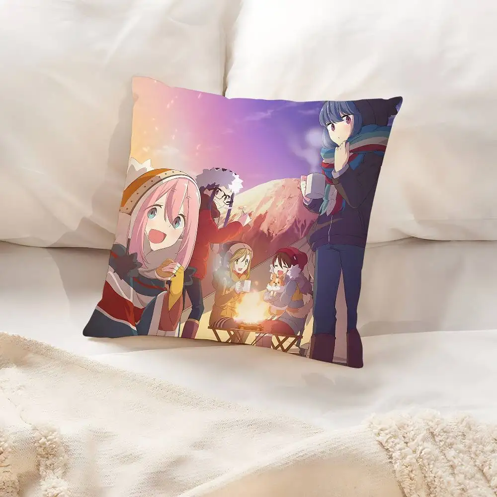 Anime Yuru Camp Season Pillow Case Pillows For Cover Home Decor Items Living Room Decoration Cushion Covers