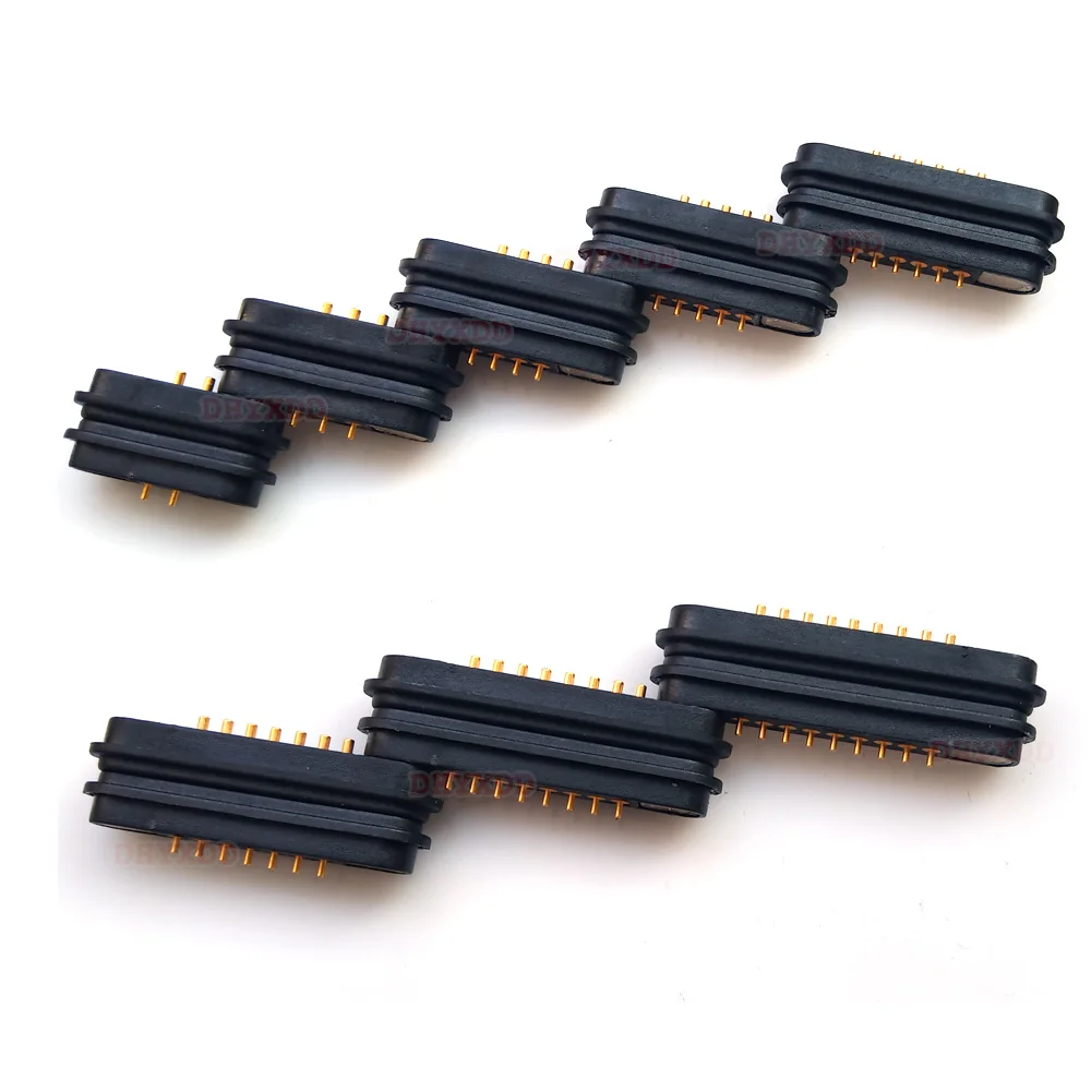 1Pair 3A Magnetic Pogo Pin Connector 2P 3P 4P 5P 6P 7P 8P 9P Positions Pitch 2.2 MM Spring Loaded Pogopin Male Female Contact