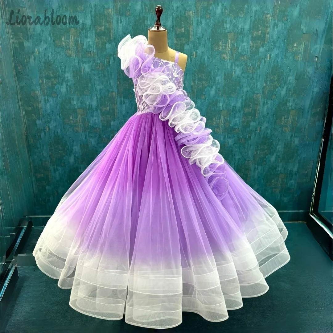 

Custom-Designed Ball Gown Tulle Flower Girl Dress Luxurious Princess-Style Wedding Party Attire Dress свадебное платье