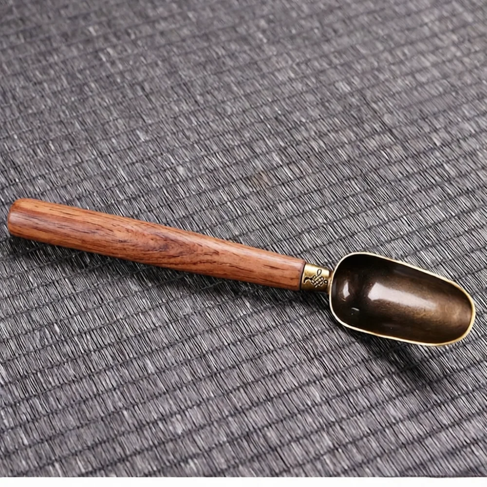 Traditional Wood Tea Scoop Curved Tongs Portable Teaware Accessory Minimalist Style Gift For Tea Ceremony Experts