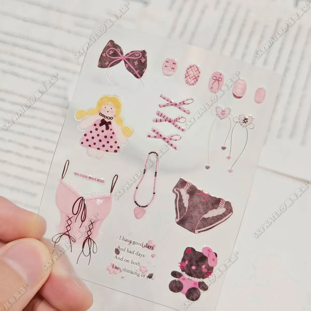 High Value Jelly Stickers Ugly Cute Kitty Cat Cartoon Back Adhesive for Scrapbooking Camera Laptop Water Bottle Pen DIY In Stock