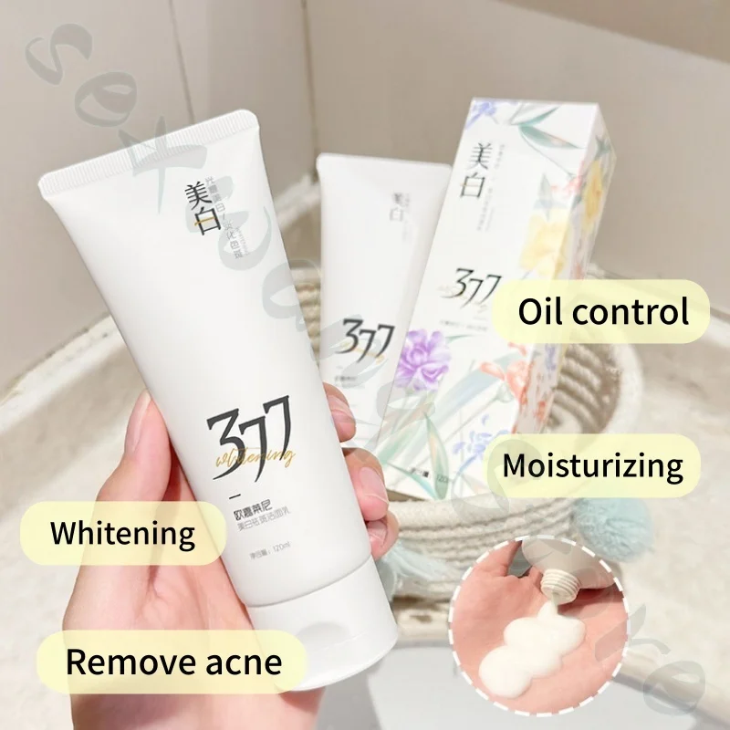 377 منظف للوجه مرطب، ينظف المسام، رغوي، خفيف، مهدئ ومشرق نياسيناميد منظف للوجه 120 مل #4