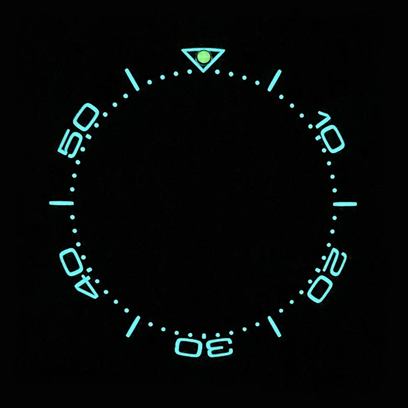 38MM BLACK BLUE BGW9 Lume Ceramic Bezel Insert Ring Sloped Watch Bezel Set for SKX007 SKX009 MOD SEA-Master Design