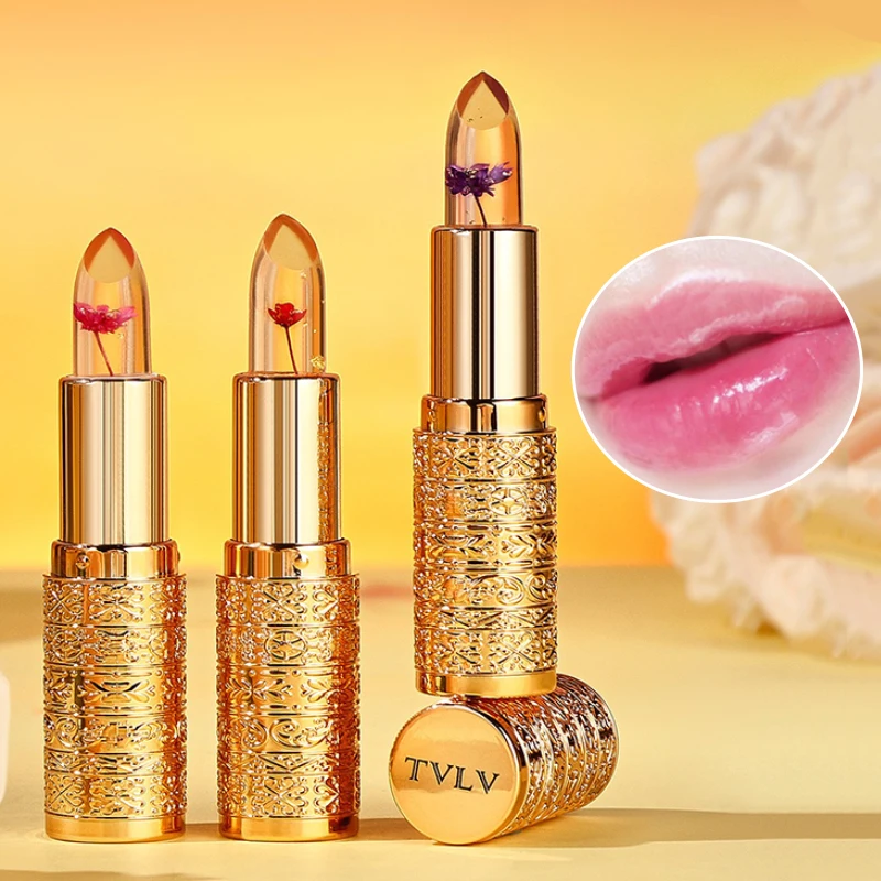 Crystal Color-changing Petal Lipstick for Women Moisturizes long-lasting and non-sticky cup lip balm