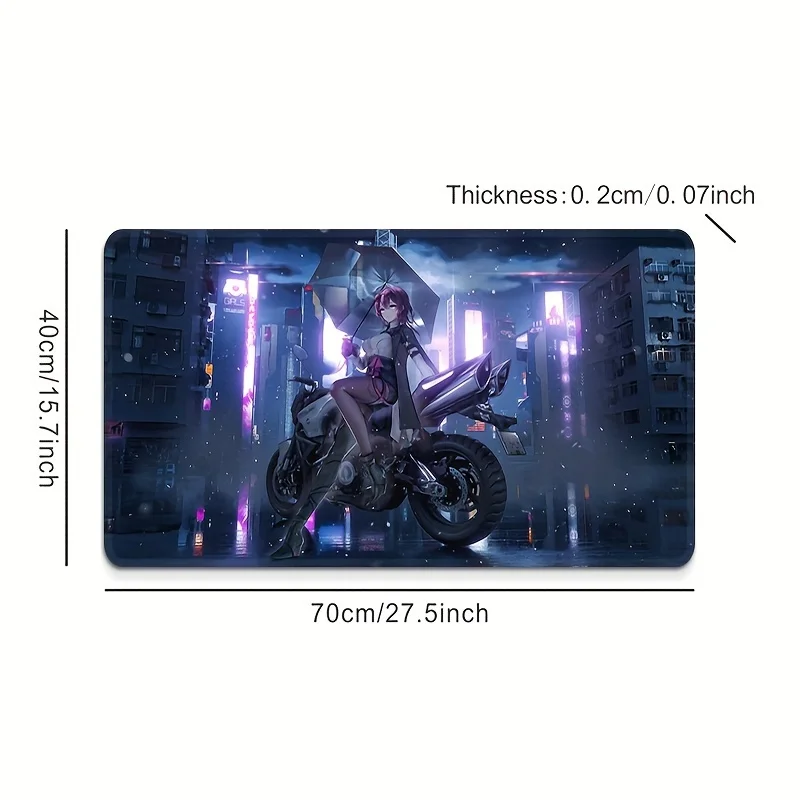 1 قطعة دراجة نارية فتاة نمط سطح المكتب الوسادة كبيرة الألعاب ماوس الوسادة E-الرياضة مكتب لوحة المفاتيح الكمبيوتر ماوس عدم الانزلاق الكمبيوتر حصيرة