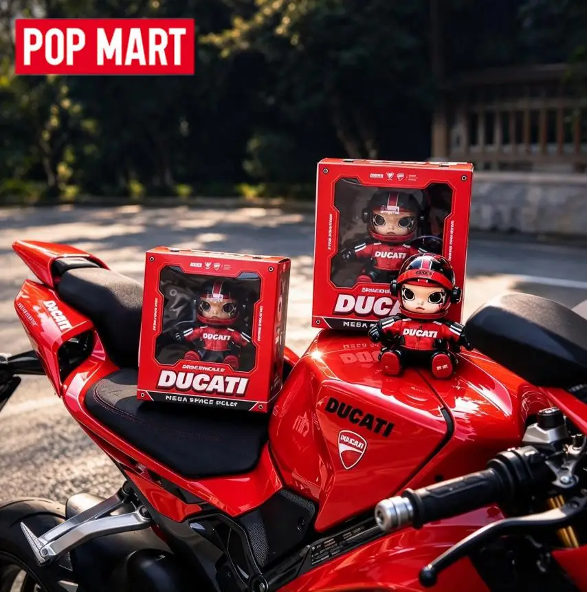 POPMART MEGA SPACE MOLLY DUCATI Series Surprise Mystery Box Vinyl Pendant Adorable Doll Anime Figure Collectible Toy