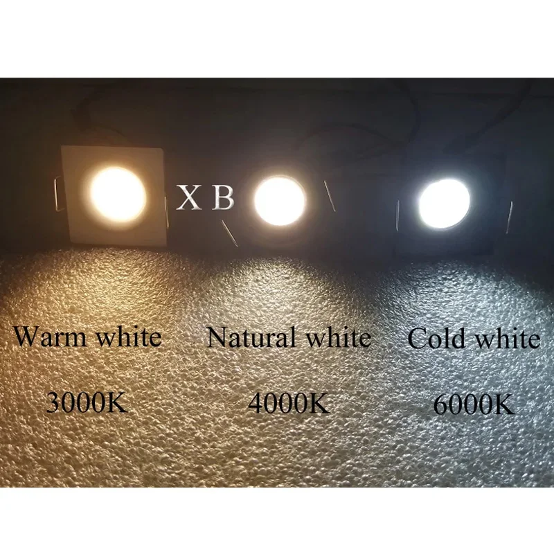 Aluminum Round LED Dimmable Ceiling Downlight 3W AC85-265V Recessed LED Spot Light Led Bulb Cutout 45mm With Driver