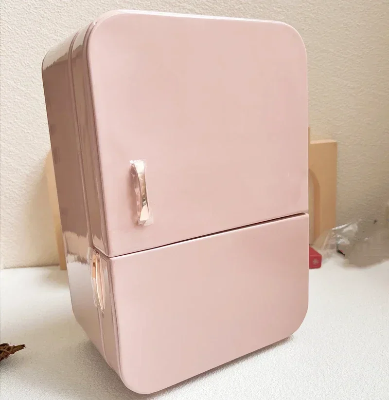 Pink mini refrigerator powder cool smiling face double storage box finishing cosmetic box