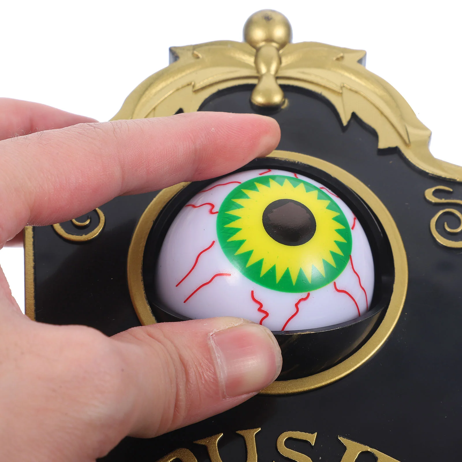 Creepy Creative Unique Halloween Doorbell Light Up Eyeball Doorbell Door Decorations Party Doorbell Prop for Haunted House