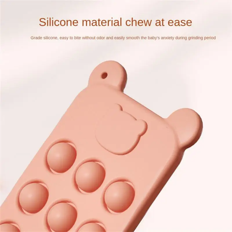 1~10PCS Early Education Teether Cartoon Soft Mobile Phone Shape Puzzle No Deformation Toy Silica Gel Taste