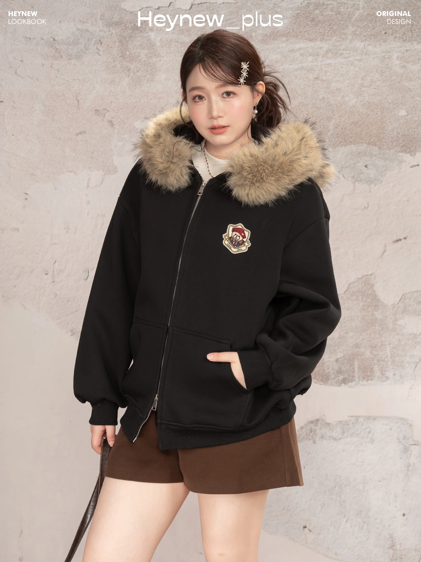 กางเกงลำลองทรงตรงสีกาแฟสไตล์เรโทรสำหรับผู้หญิงไซส์ใหญ่ ช่วยพรางหุ่น สำหรับสาวอวบ ฤดูใบไม้ร่วง ฤดูหนาว รุ่นใหม่...