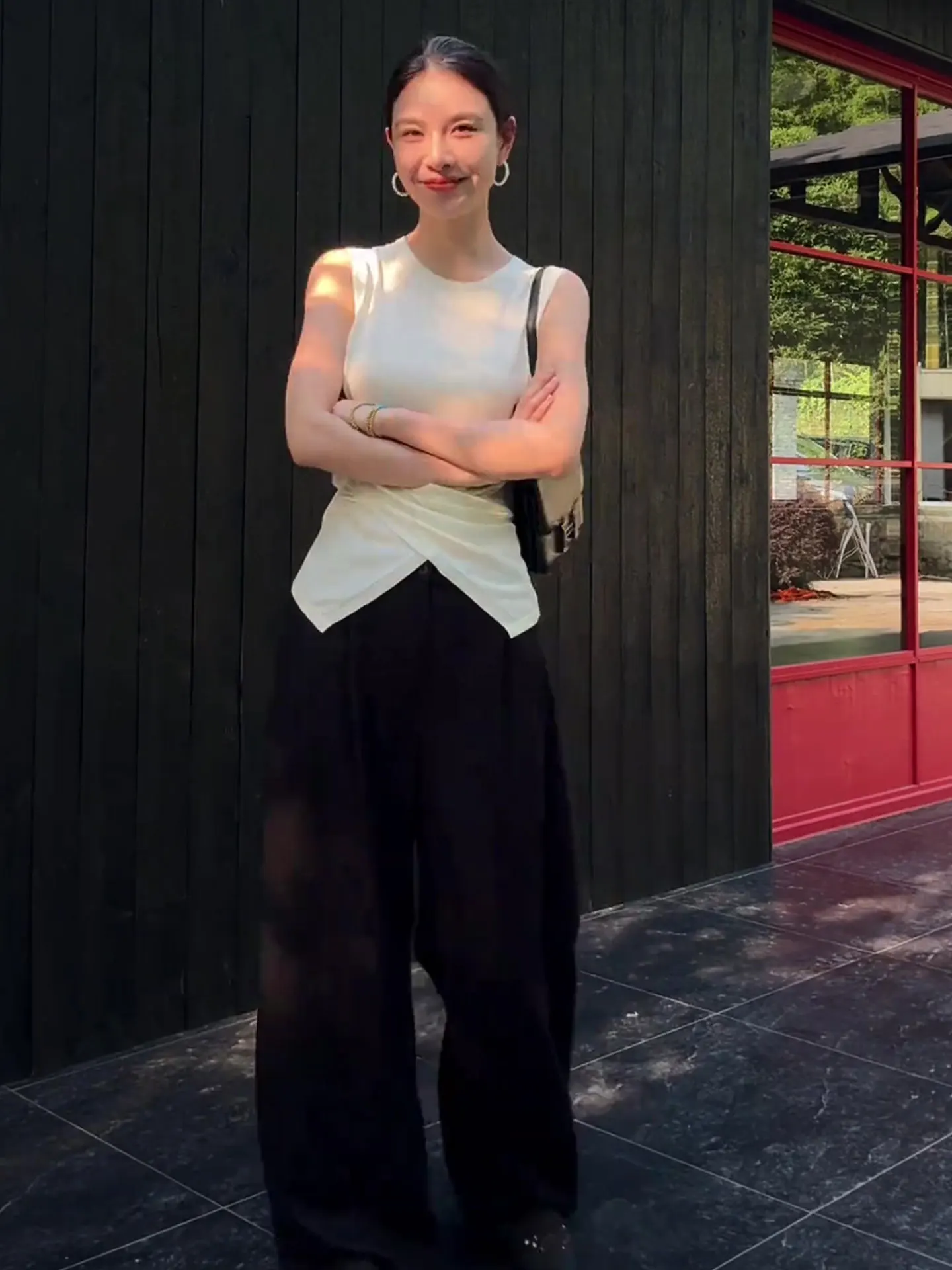 เสื้อไหมพรมถักลายไขว้ รุ่นนีไอซ์ซิลค์ สไตล์เกาหลี ใส่สบาย เหมาะสำหรับฤดูร้อน แฟชั่นสำหรับผู้หญิง