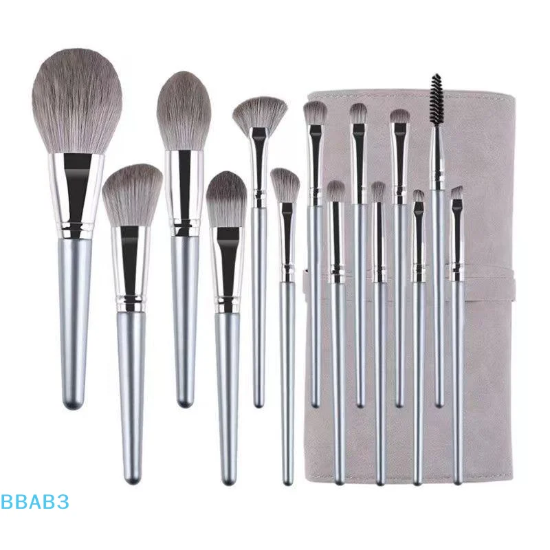 [B] ウルトラソフト 14 本メイクブラシセット 柔らかい毛先 フルフェイス ルースパウダー アイシャドウブラシ プロ仕様 コスメティックブラシ