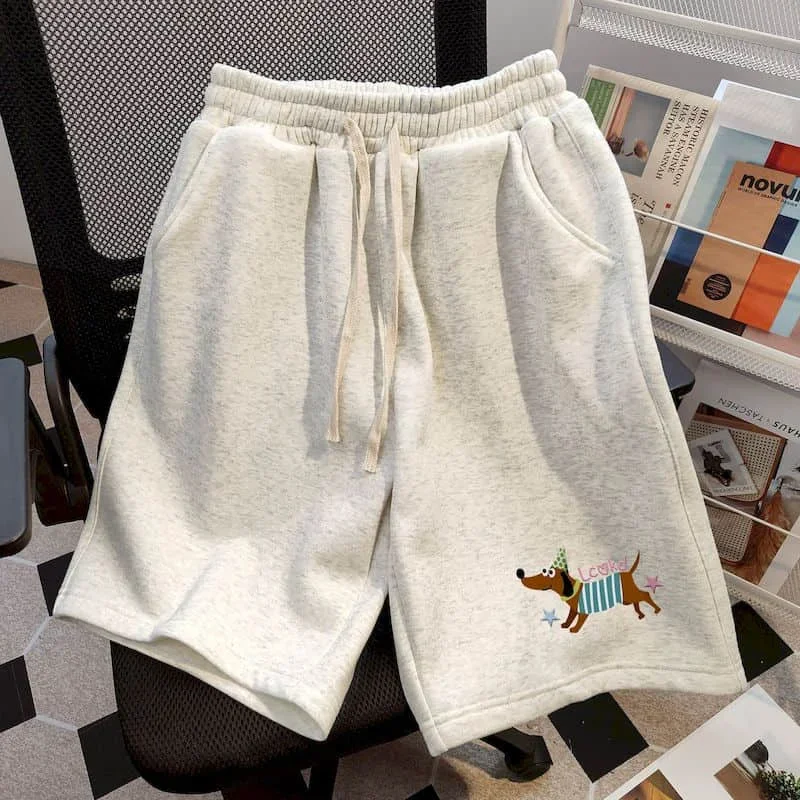 

Pop Sporty A-line Shorts For Women Summer Korean Style Casual Hot Pants Elastic Waisted Sweat Pants Clothes For Women