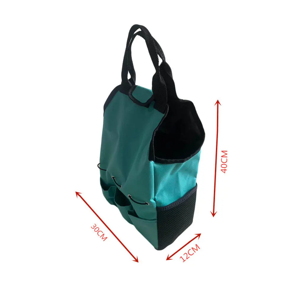 

Gardening Tool Bag Large Capacity Waterproof Oxford Cloth Pouch with Multiple Compartments Storage for Electric and Hand Tools
