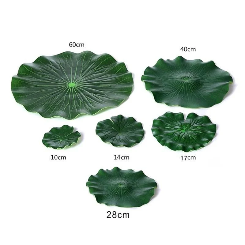 2026 Artificial Water Lily Lotus Leaf Without Flower Pond Decor Aquarium Floating Lotus Leaves for Garden Fish Tank Decoration - view 6