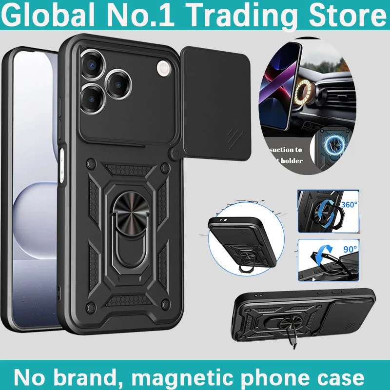 

For ZTE Blade V80 Pro nubia Design V80 Vita 360°degrees car mounted rotating magnetic ring holder phone case protective cover