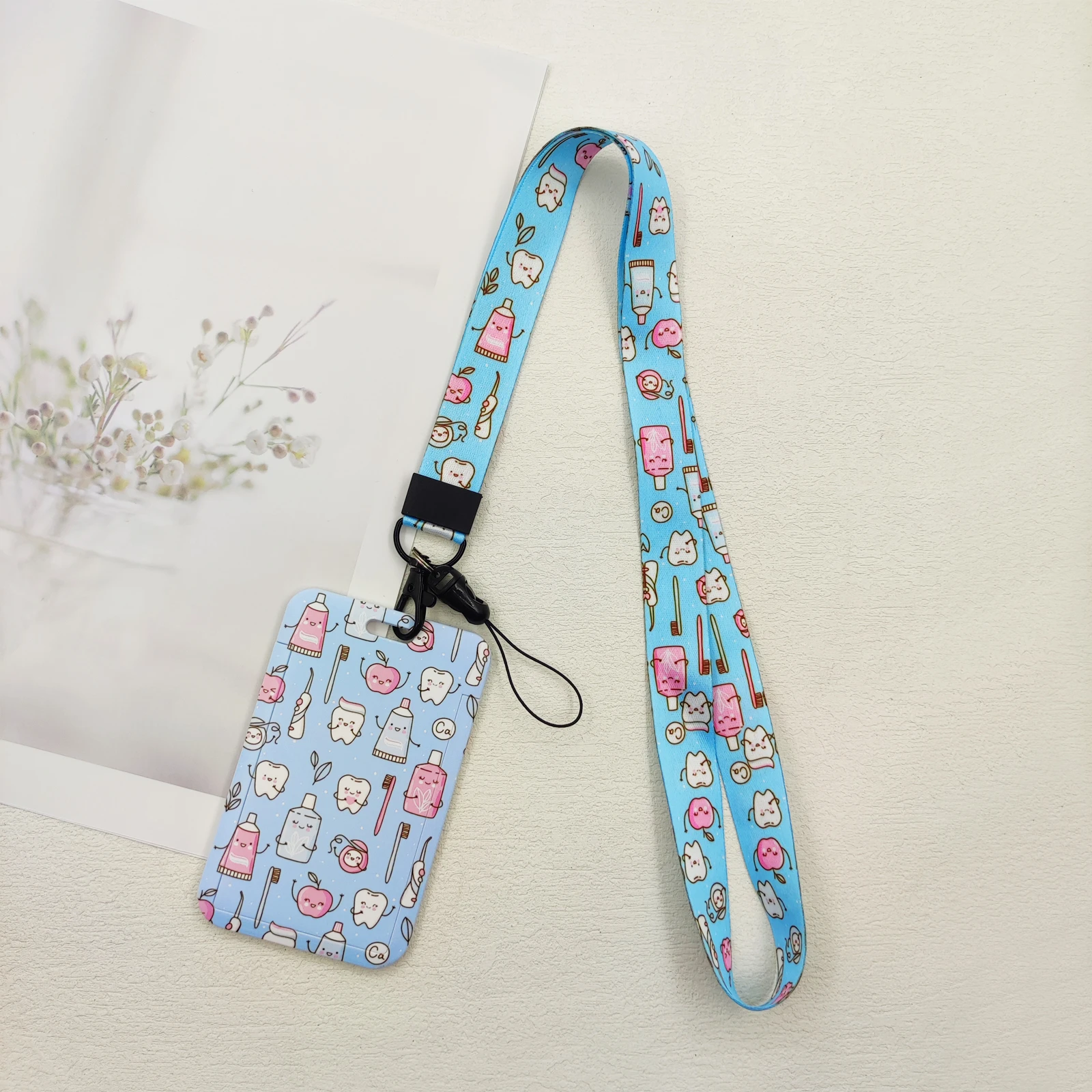 Zahnarzt Lanyard Kartenhalter Schlüsselanhänger Arzt Abzeichen Halter Umhängeband Frauen Lariat Telefon Seil Ausweishalter Zubehör – Detail 14