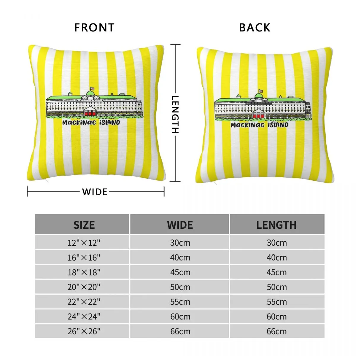 Grand Hotel Mackinac Island Square Pillowcase Polyester Linen Velvet Creative Decor Throw Pillow Case Bed Cushion Cover 45x45