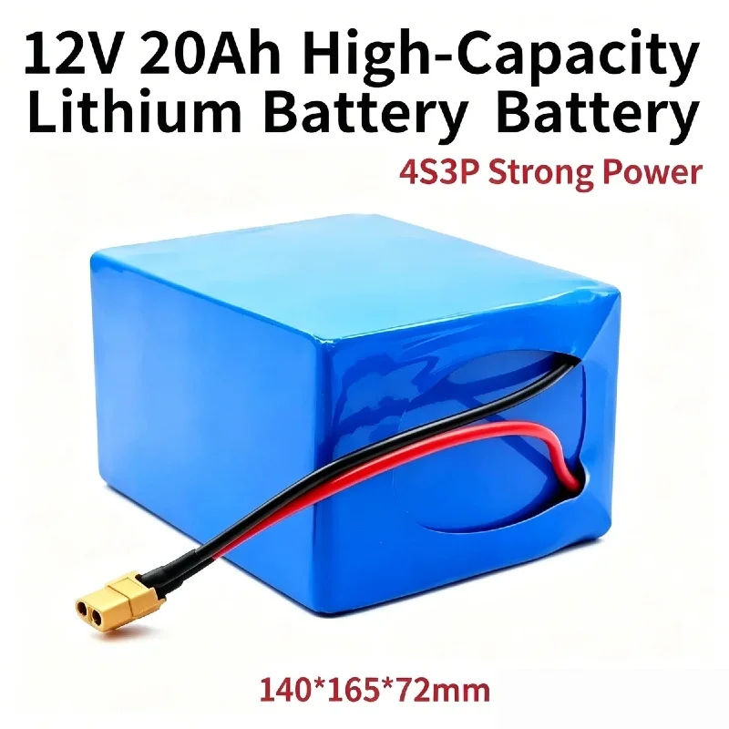 Lithium Iron Phosphate Storage Battery 12.8V 15Ah 40A BMS Power Source for Solar Setup Marine Equipment and UPS Backup System