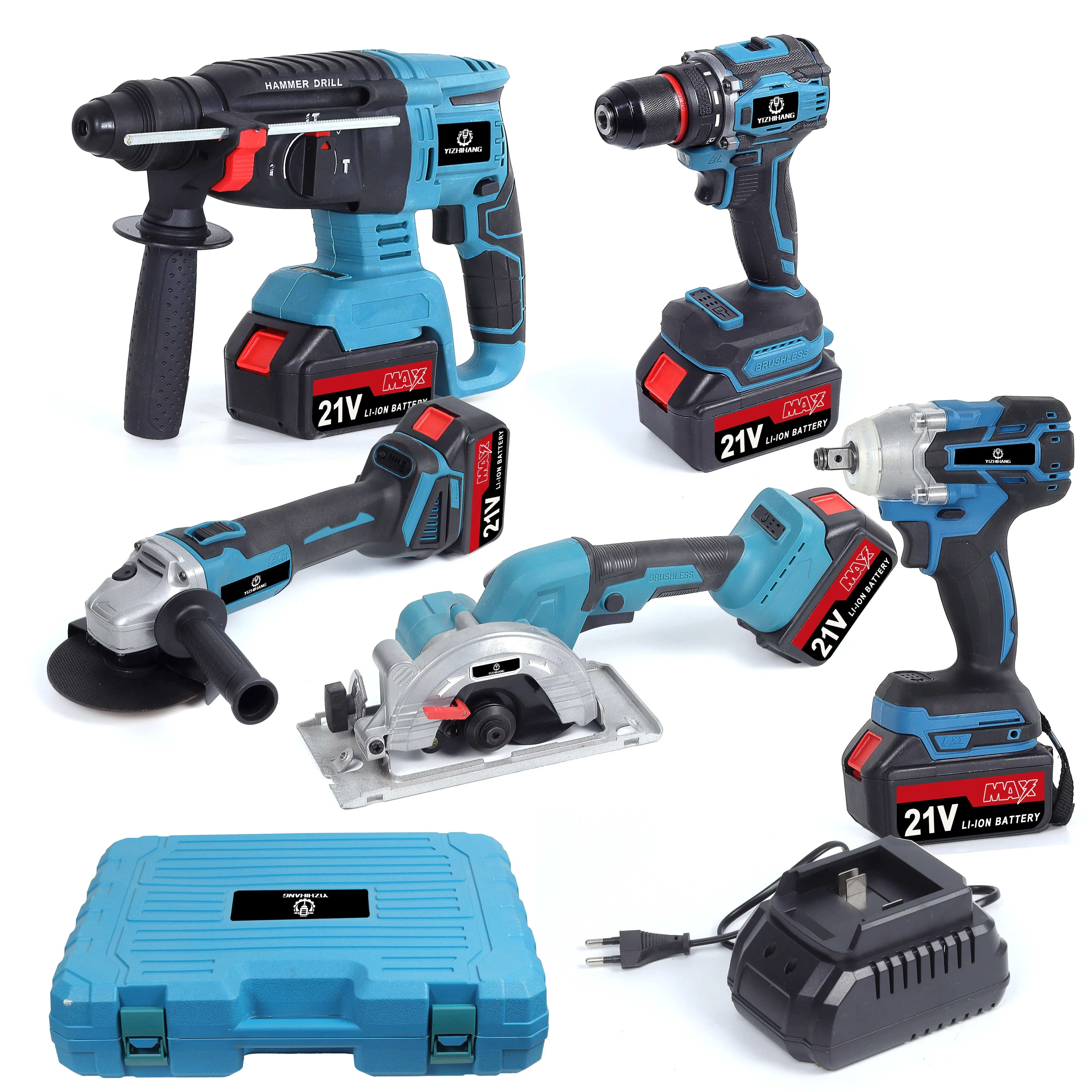 Big Discount !!!5 In 1 6 In 1 Available Sales For Mkt Combo Power Tools 4 Kits Tool Set 20v Volt Cordless Drills Battery Diy