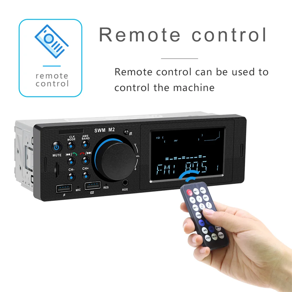 

1 Din Car MP3 Player 12V 60W FM Radios TF USB Stereo Bluetooth Remote Control Phone Charger Audio Radio Module Multimedia