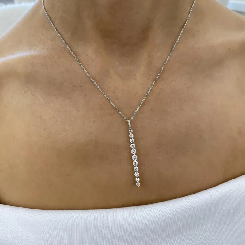 Thumbnail 4 - #13 Latest Moissanite Pendant Necklaces Price Drops