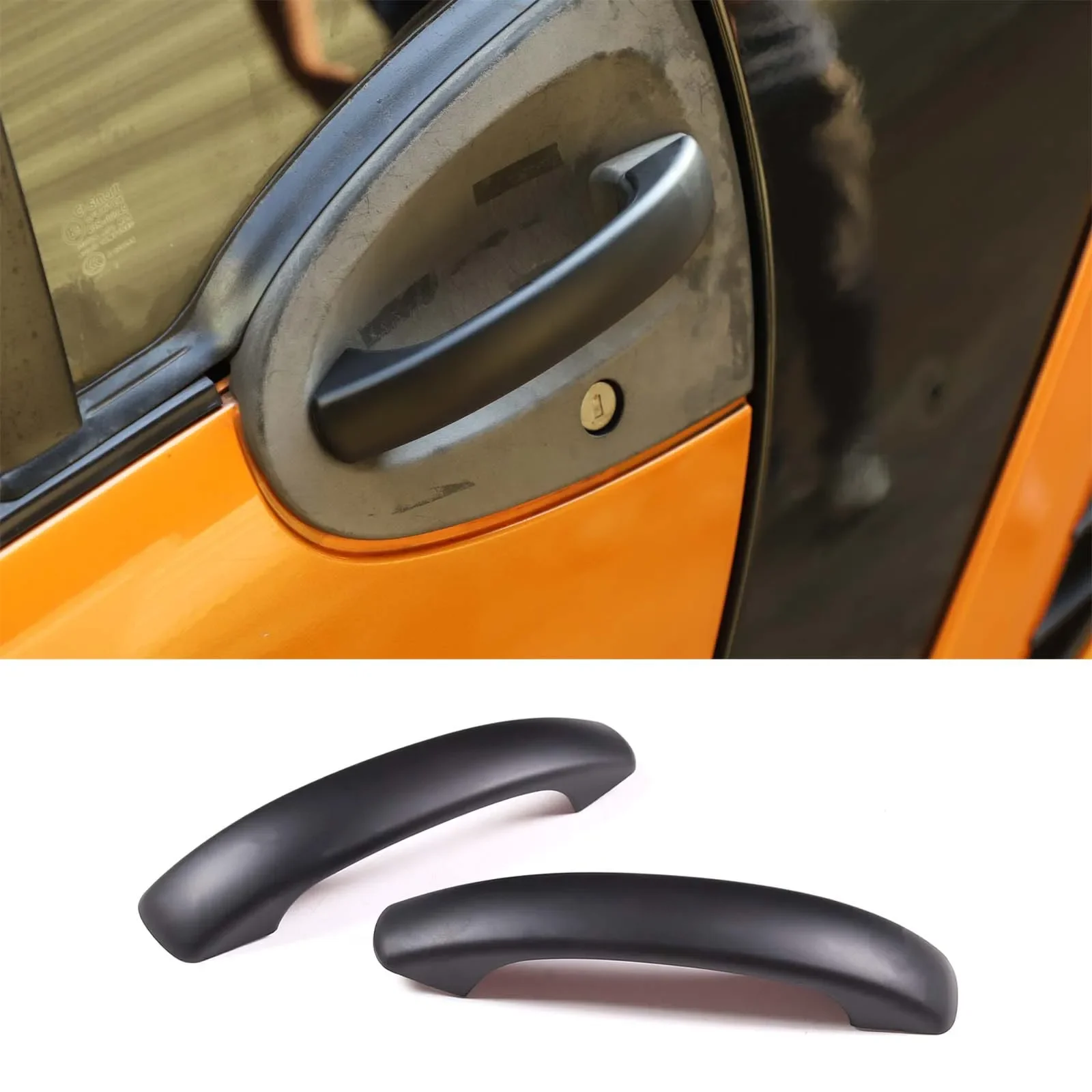 

For Mercedes Benz Smart 451 Fortwo 2009-2015 ABS Carbon Fiber Car Exterior Door Handle Cover Trim Decor Sticker Accessories