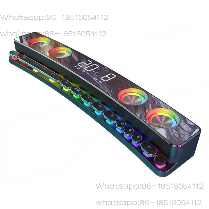 Wireless Bluetooth Game Speaker With LED Light Home Computer Desktop HiFi 3D Surrounding Colorful Bass Subwoofer SH39