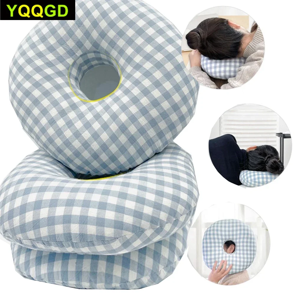 1Pcs Ear Piercing Pillow Protector Neck Head Support Cotton Filling Comfortable Washable for Relaxation Side Sleepers