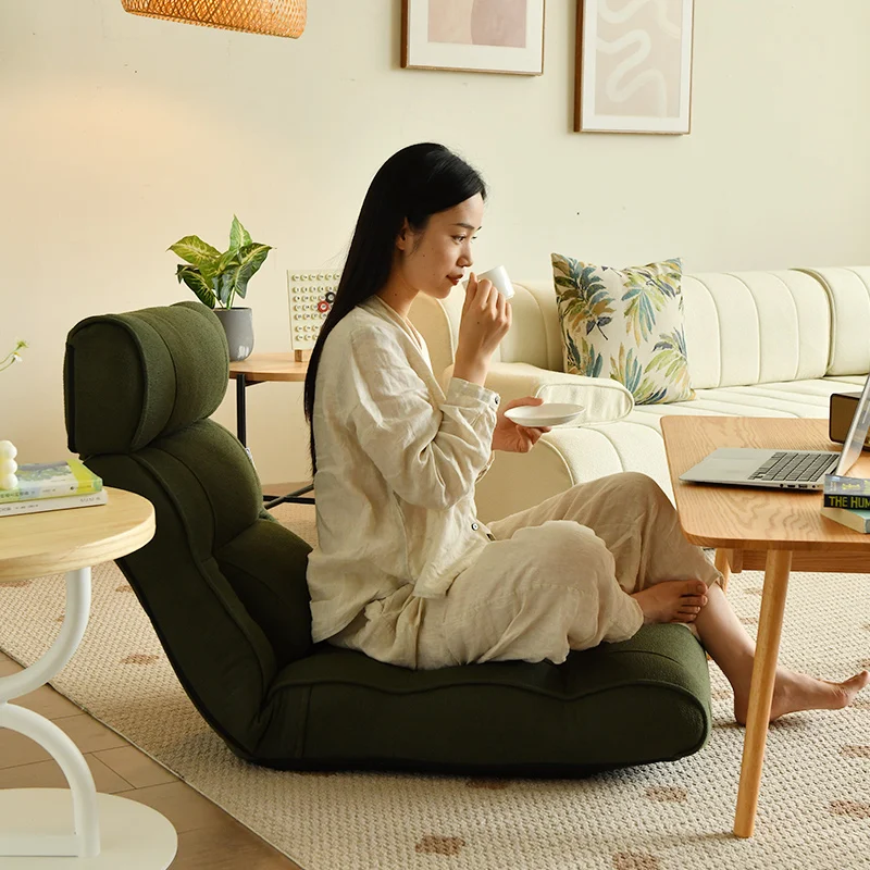 Lazy sleepable reclining waist support mini seat cushion recliner folding lunch break strong and durable bay window balcony