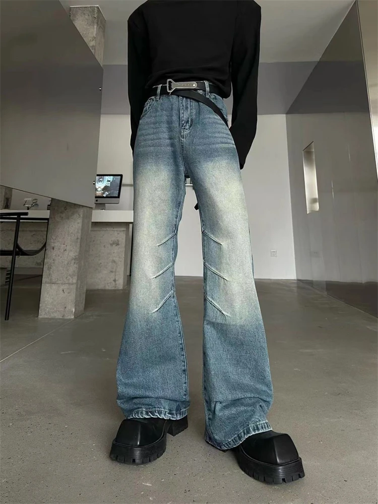 

Women's Wash Do Old Vintage Unisex Jeans Cool Girl Vibe Denim Trousers Bottoms Female High Waisted Street Regular Pants