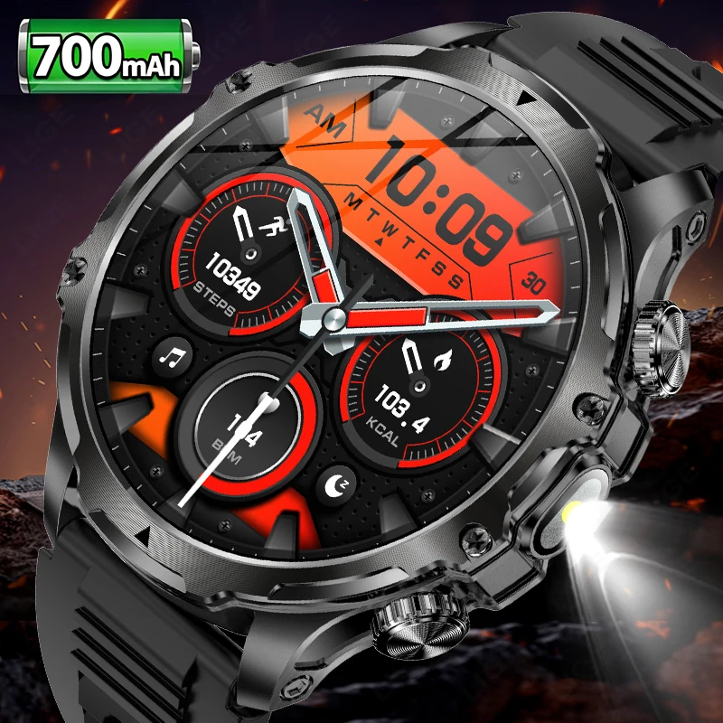 2026 TANK New 1.9-inch HD Screen Smart Watch 700mAh Battery Flashlight Heart Rate Bluetooth Call Sport Fitness Smart Watches Men